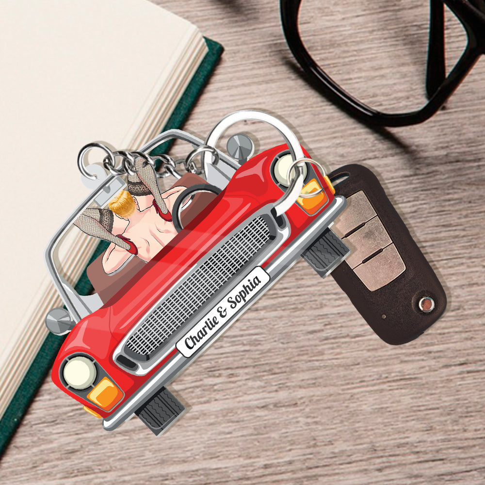Love Journey Of Us - Personalized Couple Shaker Keychain