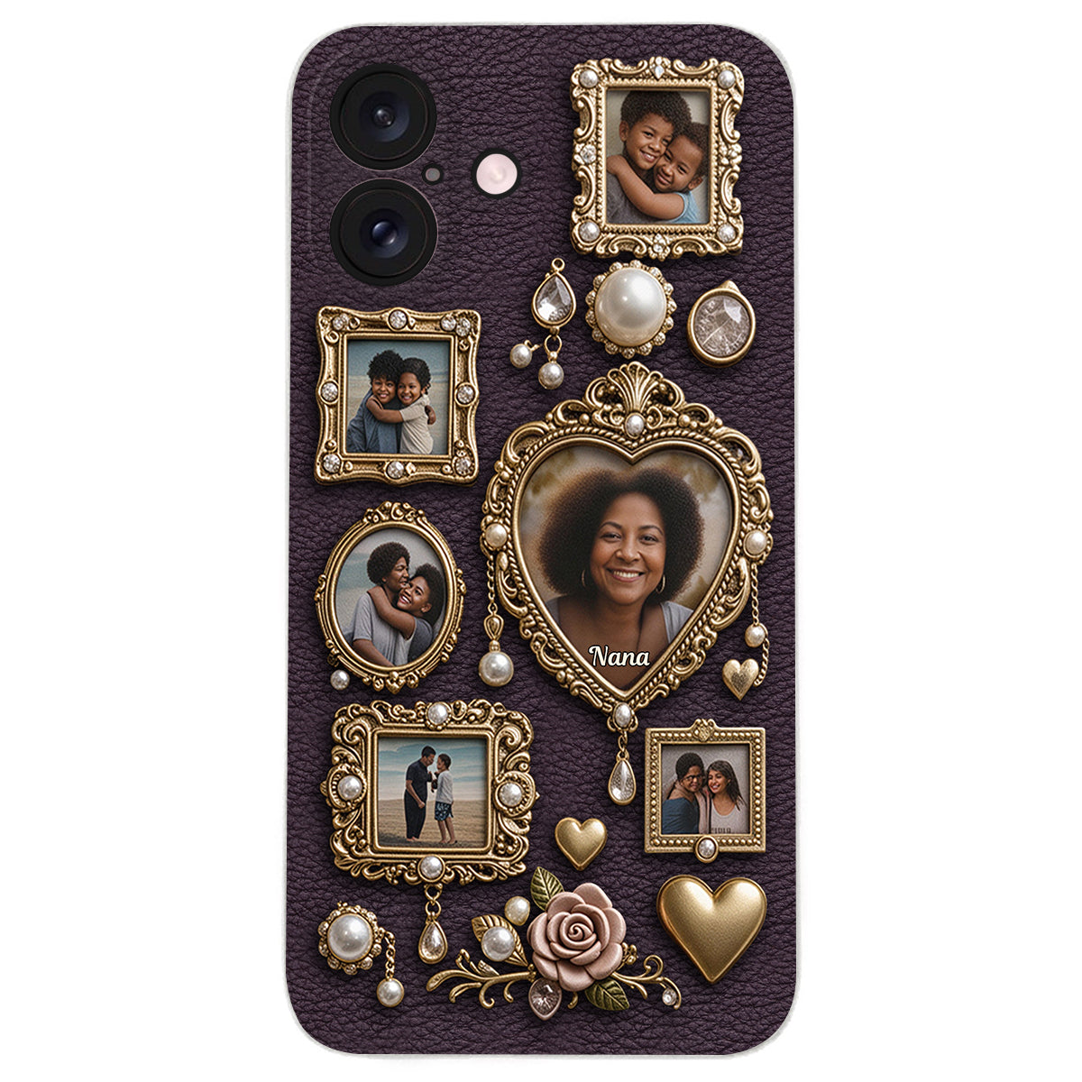 Grandma's Cute Little Museum - Personalized Grandma Leather Phone Case