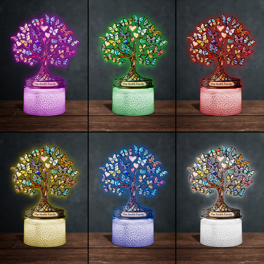 Tree Of Life - Personalized Family Shaped Plaque Light Base
