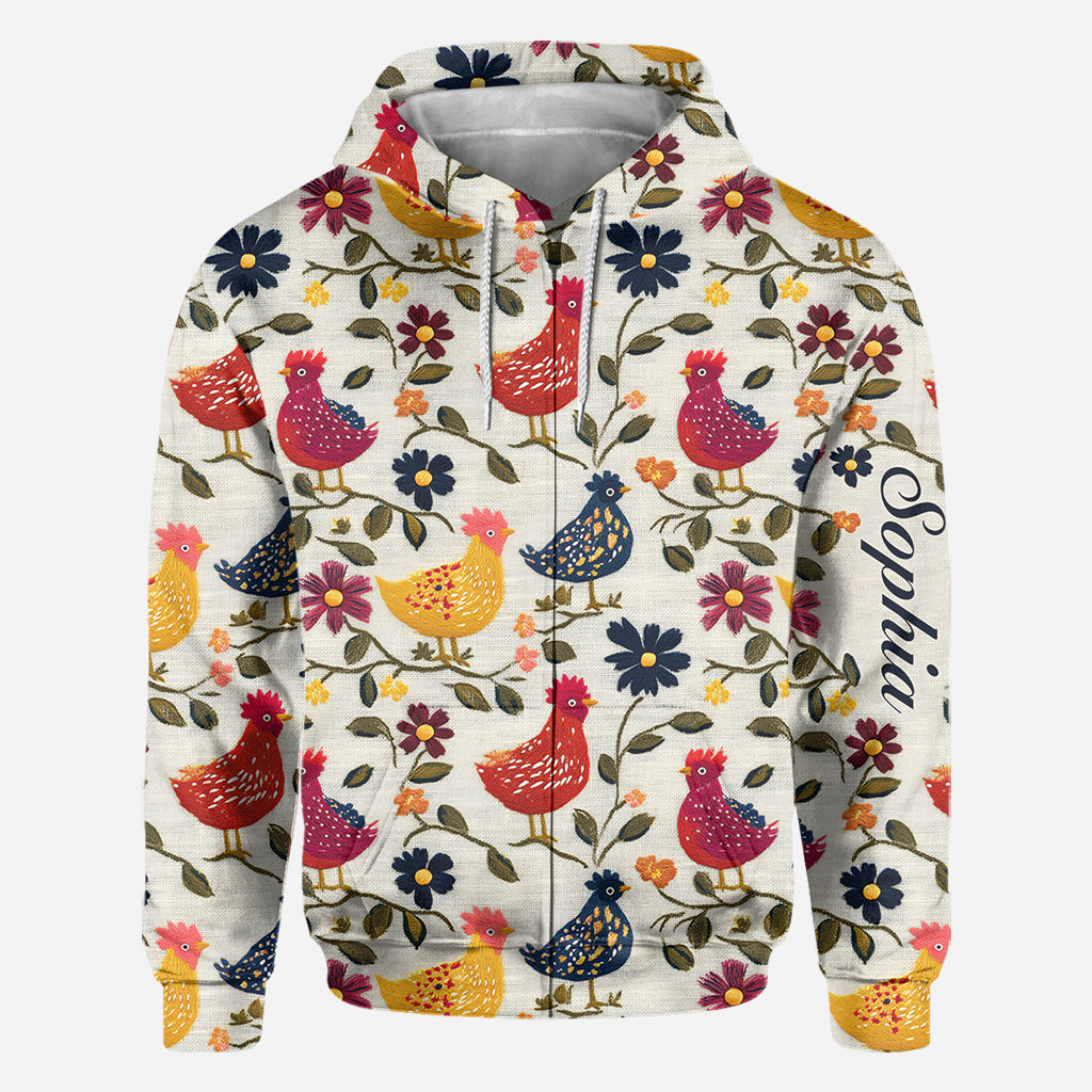 Amoureux des poulets - T-shirt personnalisé à motifs de poulets