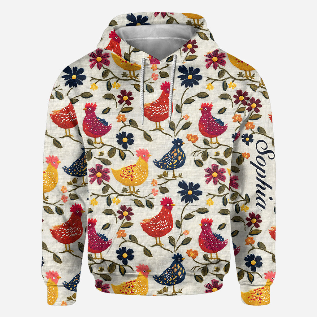 Amoureux des poulets - T-shirt personnalisé à motifs de poulets
