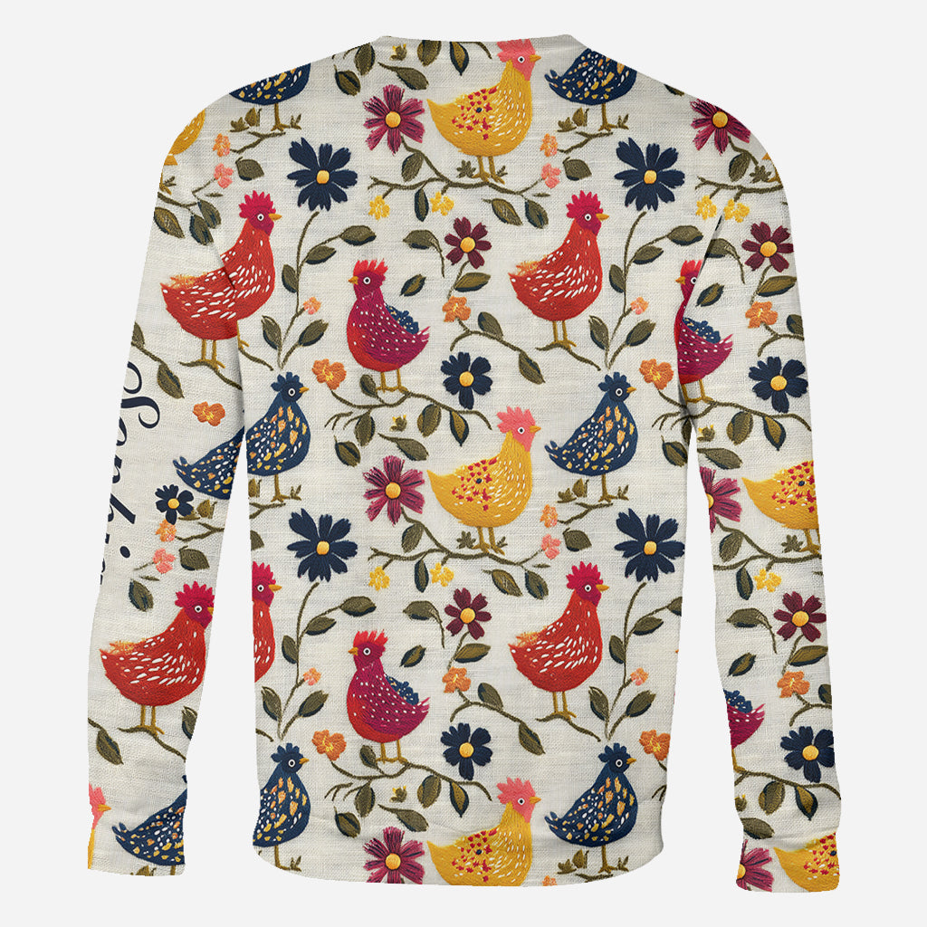 Amoureux des poulets - T-shirt personnalisé à motifs de poulets