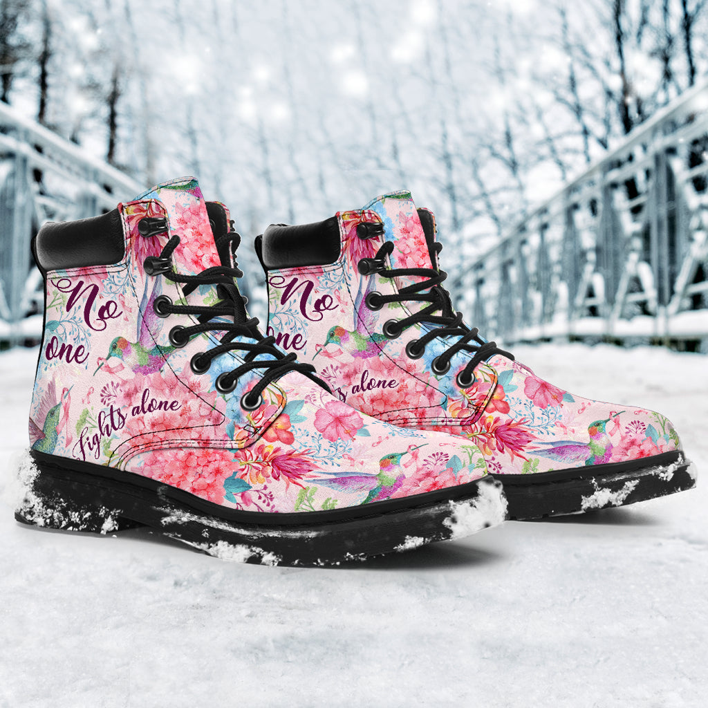 No One Fights Alone Breast Cancer Awareness All Season Boots 0622