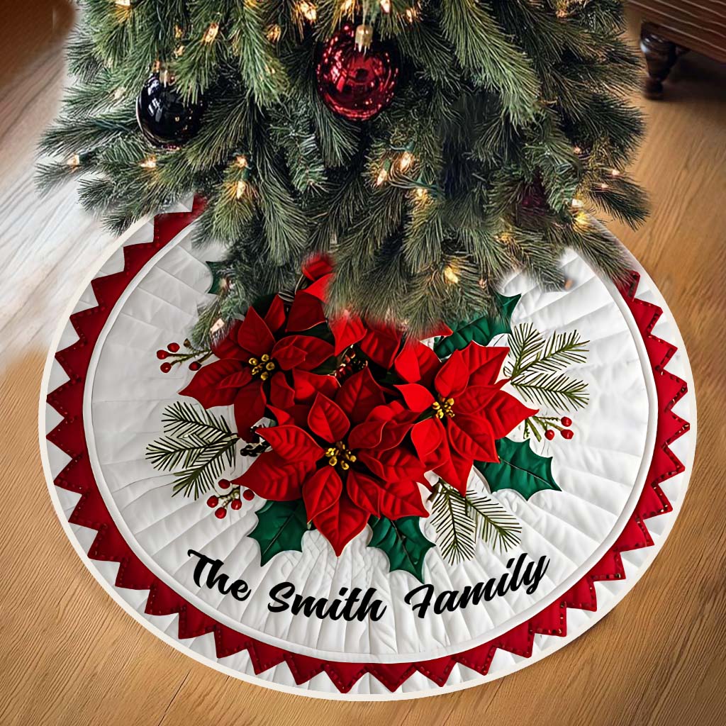 Merry Christmas - Personalized Family Tree Skirt