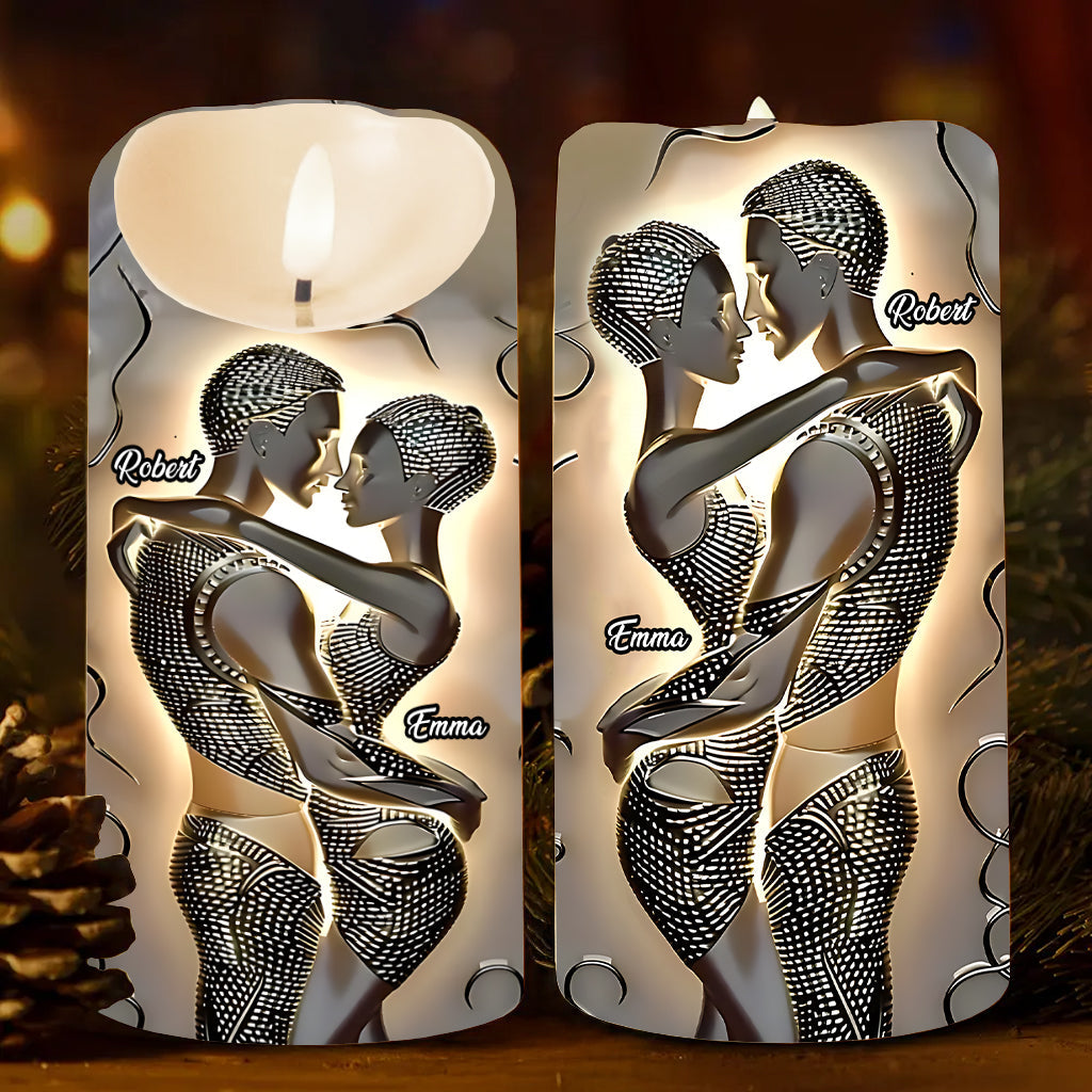 It's You & Me - Personalized African American Flameless Candle
