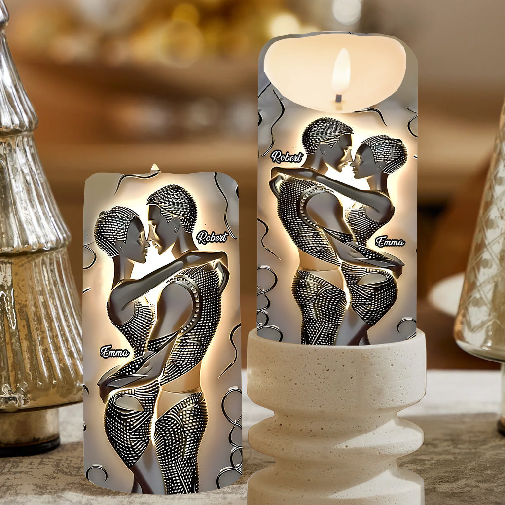 It's You & Me - Personalized African American Flameless Candle