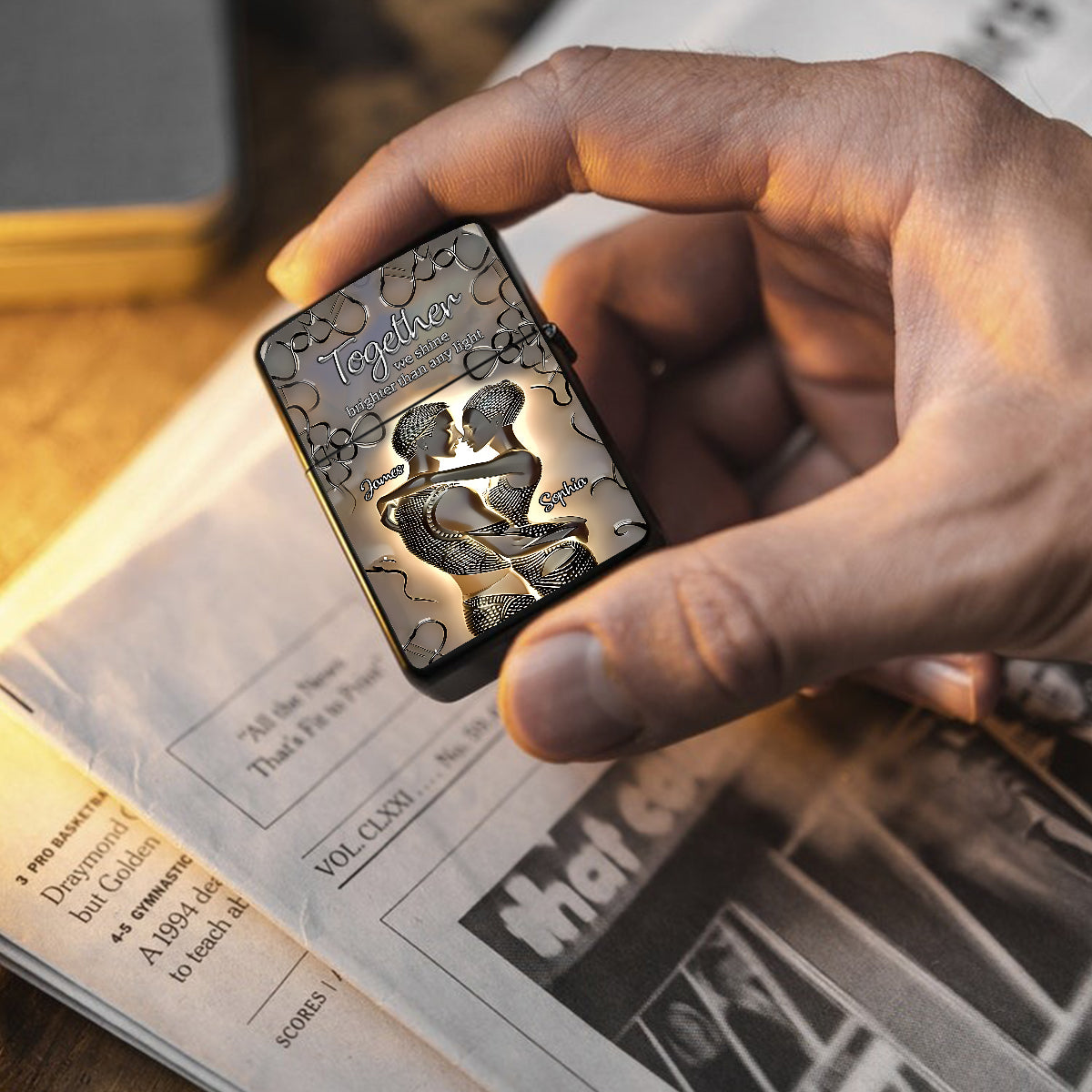 It's You & Me - Personalized African American Lighter