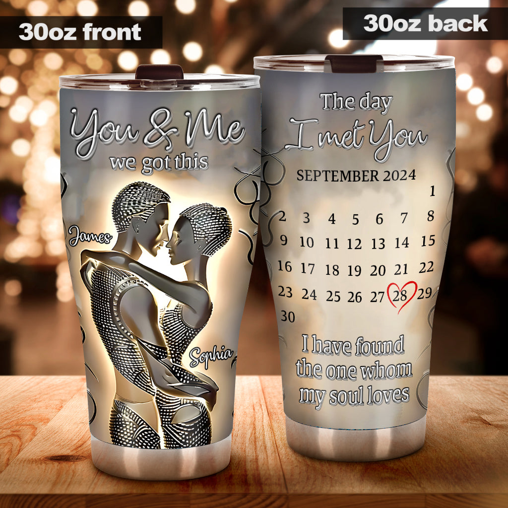 „It's You & Me“ – personalisierter Becher für Afroamerikaner