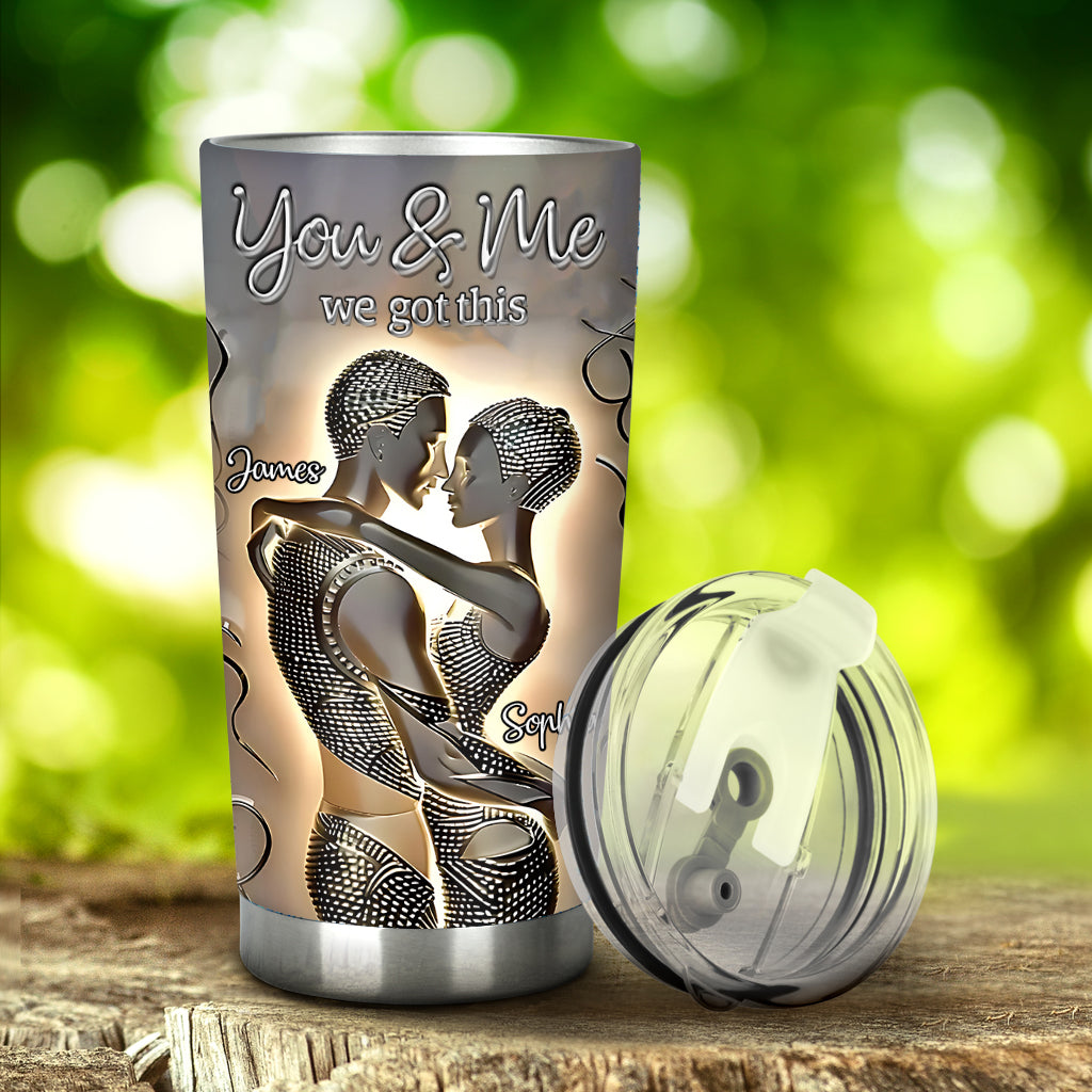 „It's You & Me“ – personalisierter Becher für Afroamerikaner