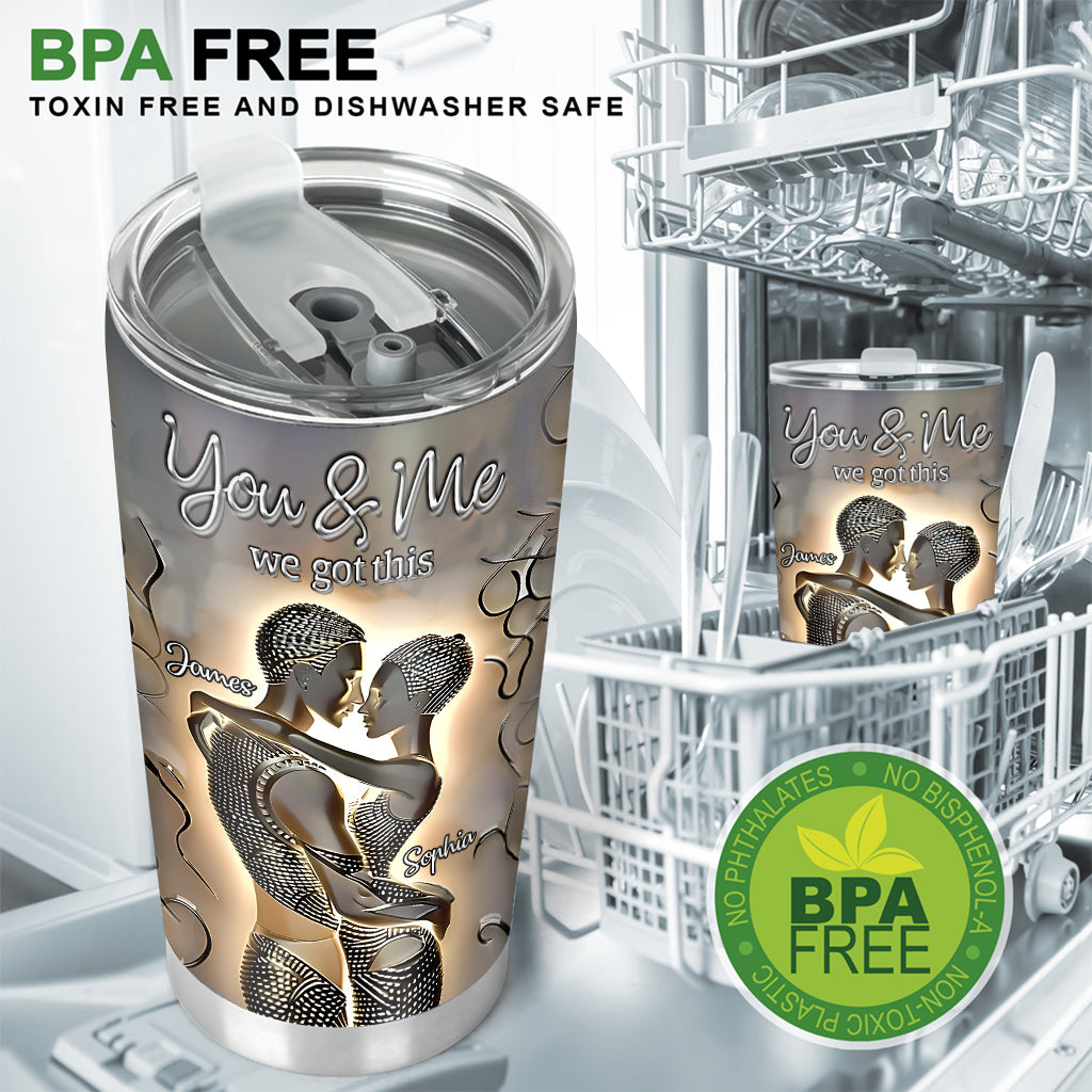 „It's You & Me“ – personalisierter Becher für Afroamerikaner