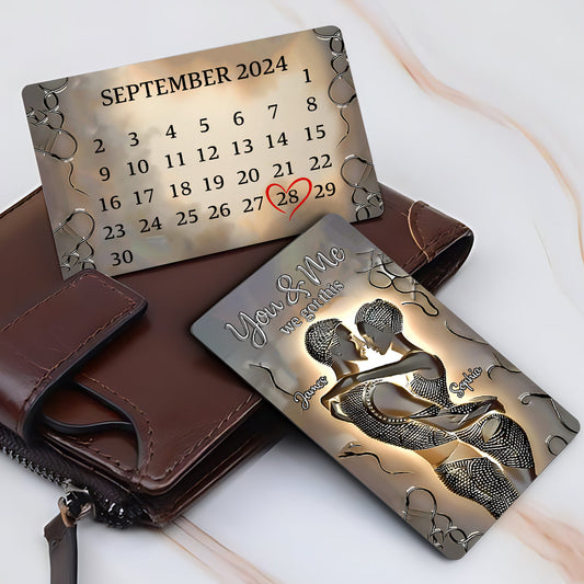 It's You & Me - Personalized African American Wallet Insert Card