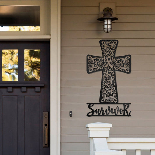 Breast Cancer Survivor - Breast Cancer Awareness Cut Metal Sign 0822