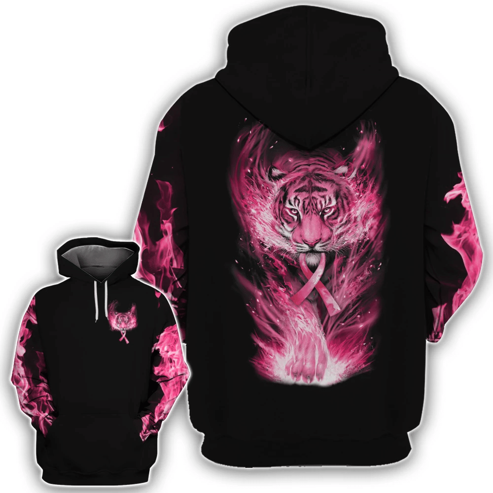 Breast Cancer Awareness Tiger - Breast Cancer Awareness All Over T-shirt and Hoodie 0822