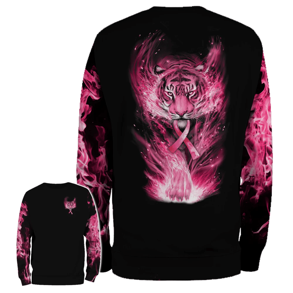 Breast Cancer Awareness Tiger - Breast Cancer Awareness All Over T-shirt and Hoodie 0822