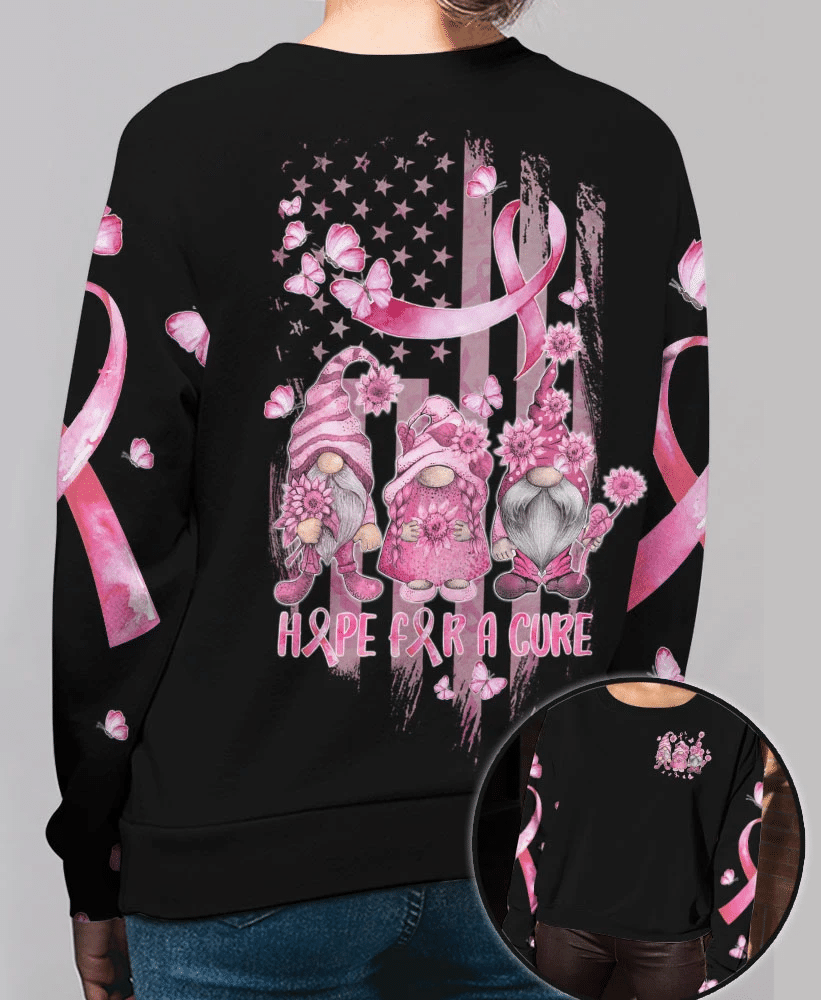 Hope For A Cure Gnomes - Breast Cancer Awareness All Over T-shirt and Hoodie 0822