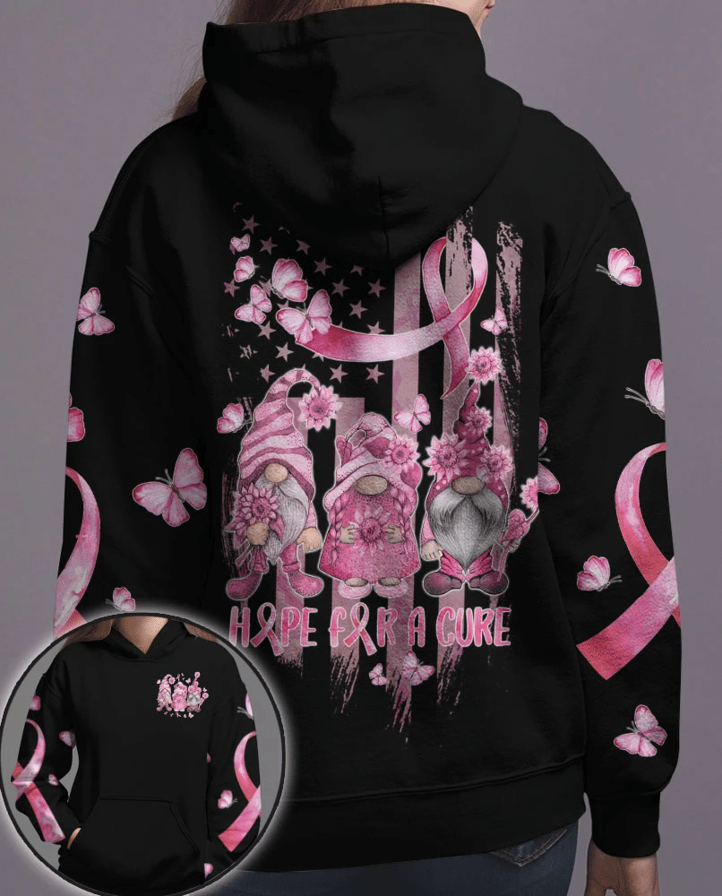 Hope For A Cure Gnomes - Breast Cancer Awareness All Over T-shirt and Hoodie 0822