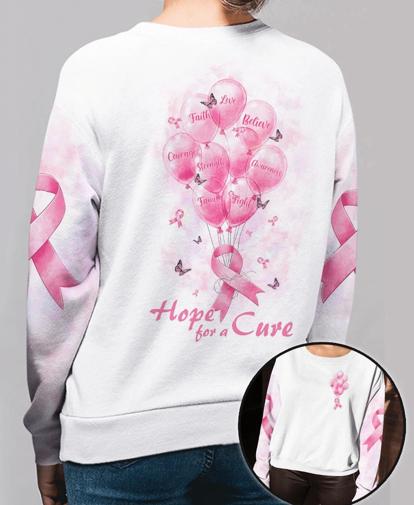 Hope For A Cure Breast Cancer - Breast Cancer Awareness All Over T-shirt and Hoodie 0822
