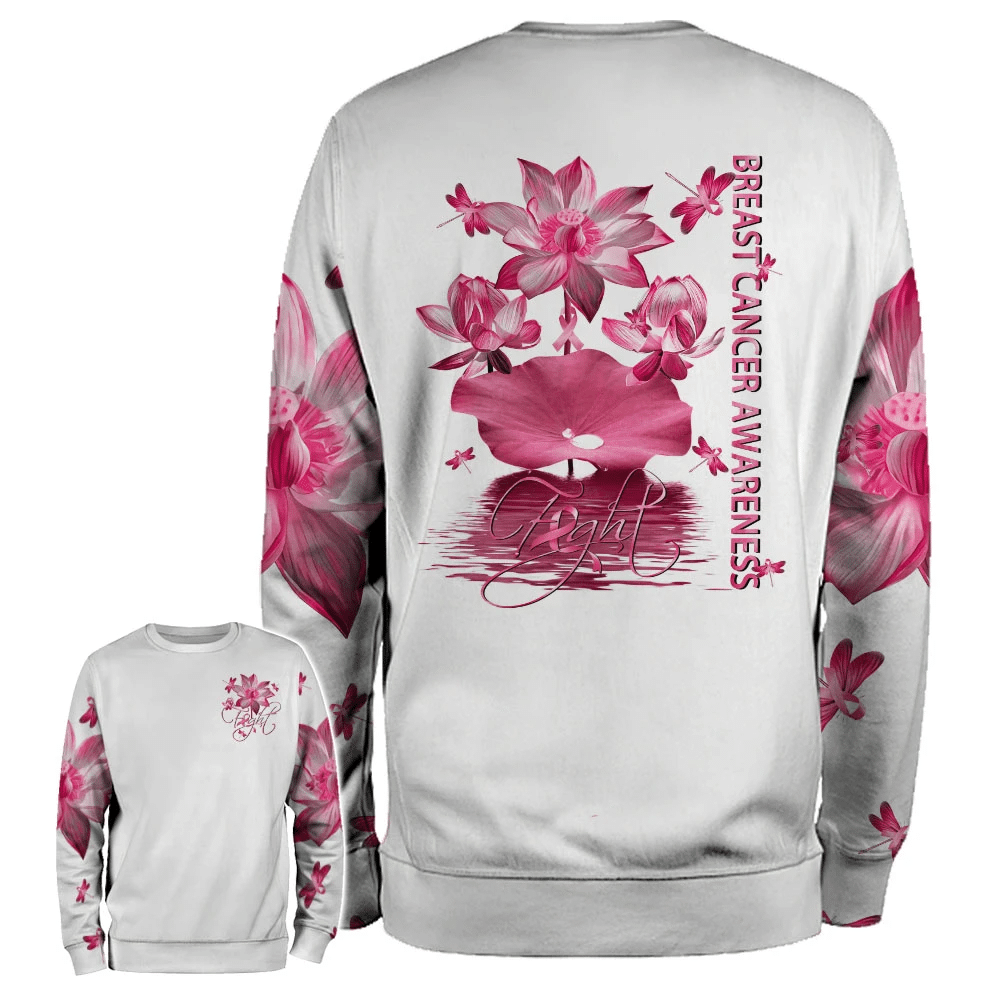Pink Lotus Faith – T-Shirt und Hoodie zur Sensibilisierung für Brustkrebs (0822)