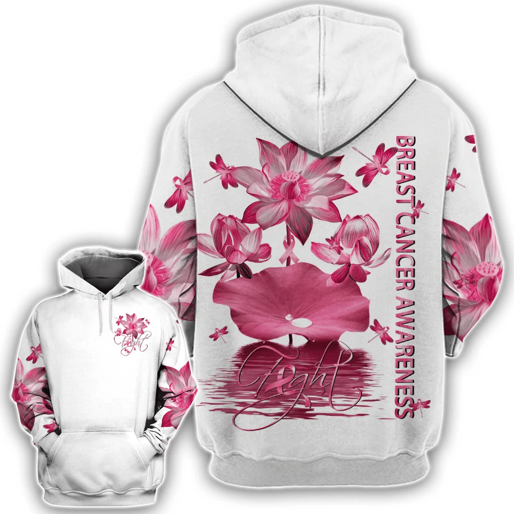 Pink Lotus Faith – T-Shirt und Hoodie zur Sensibilisierung für Brustkrebs (0822)