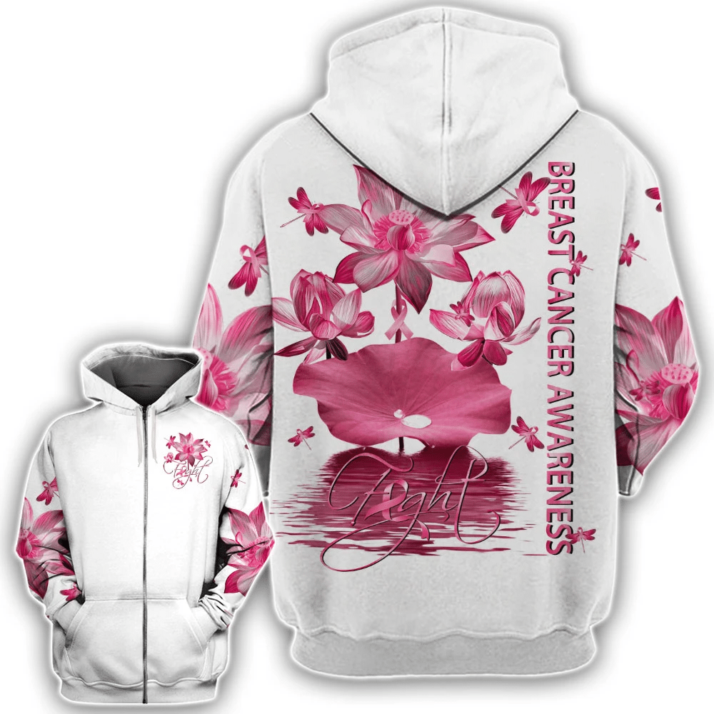Pink Lotus Faith – T-Shirt und Hoodie zur Sensibilisierung für Brustkrebs (0822)