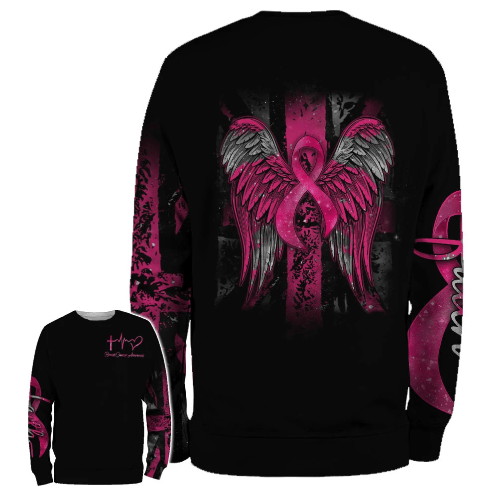 Breast Cancer Wing - Breast Cancer Awareness All Over T-shirt and Hoodie 0822