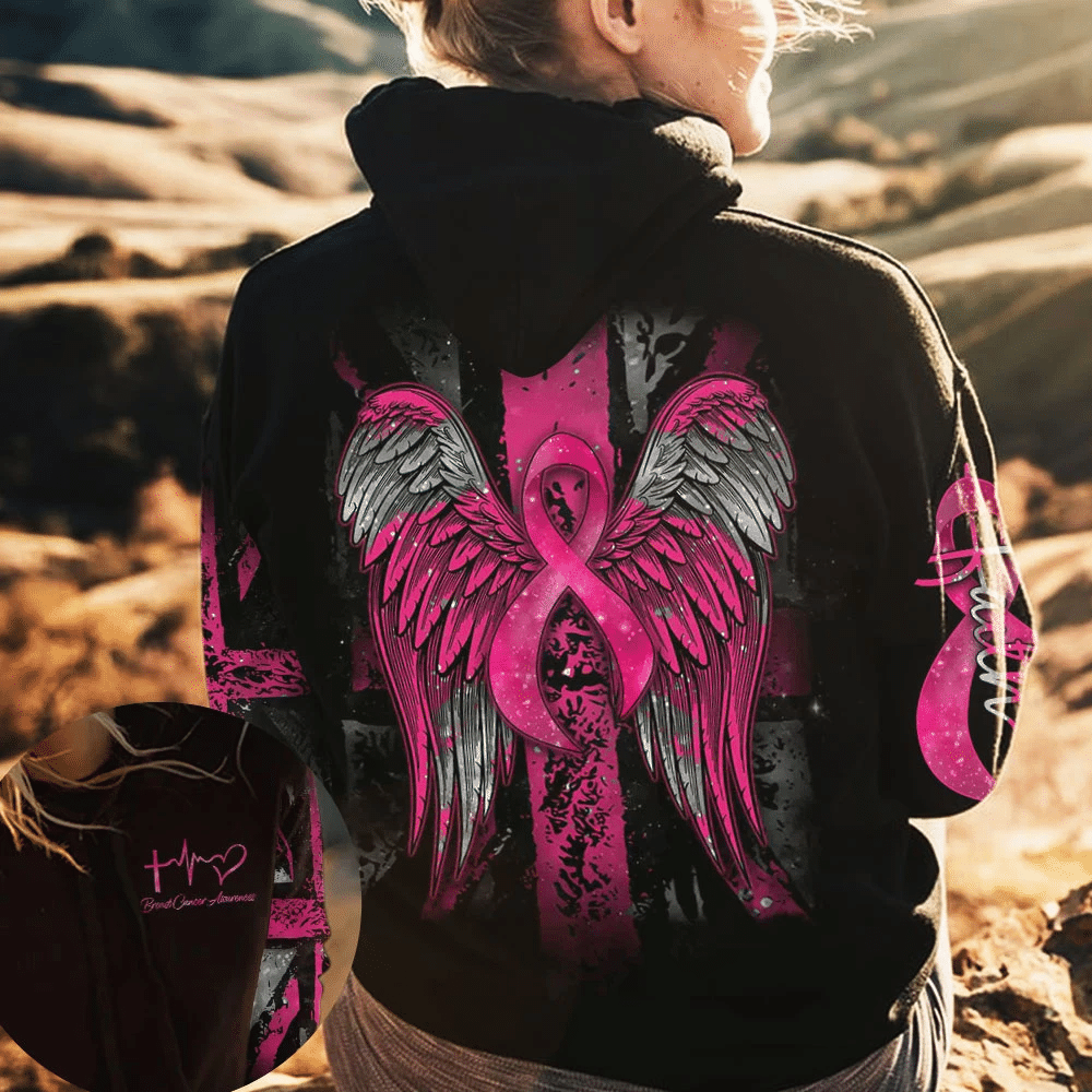 Breast Cancer Wing - Breast Cancer Awareness All Over T-shirt and Hoodie 0822