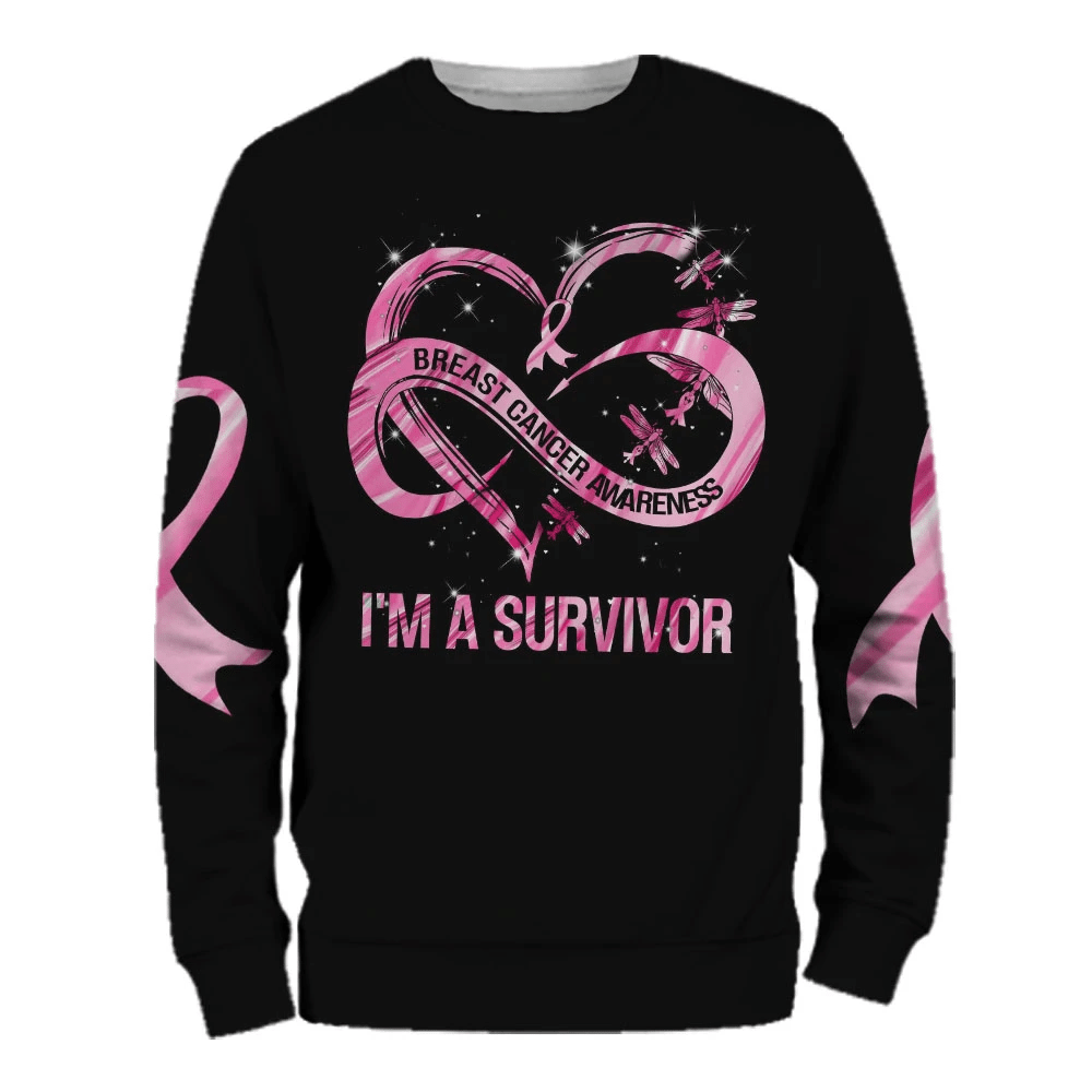 I Am A Survivor - Breast Cancer Awareness All Over T-shirt and Hoodie 0822