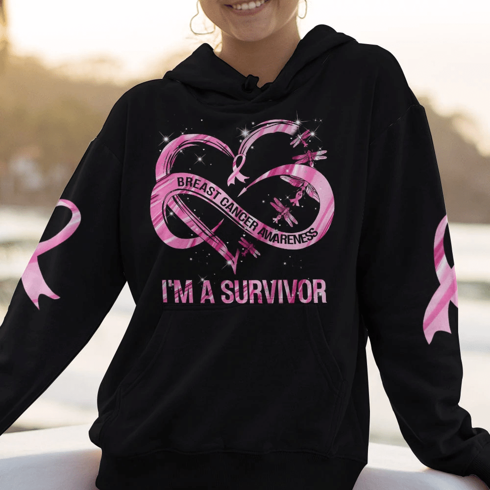 I Am A Survivor - Breast Cancer Awareness All Over T-shirt and Hoodie 0822