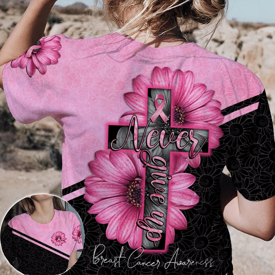 T-shirt et sweat à capuche Daisy Pink Breast Cancer - Sensibilisation au cancer du sein (0822)