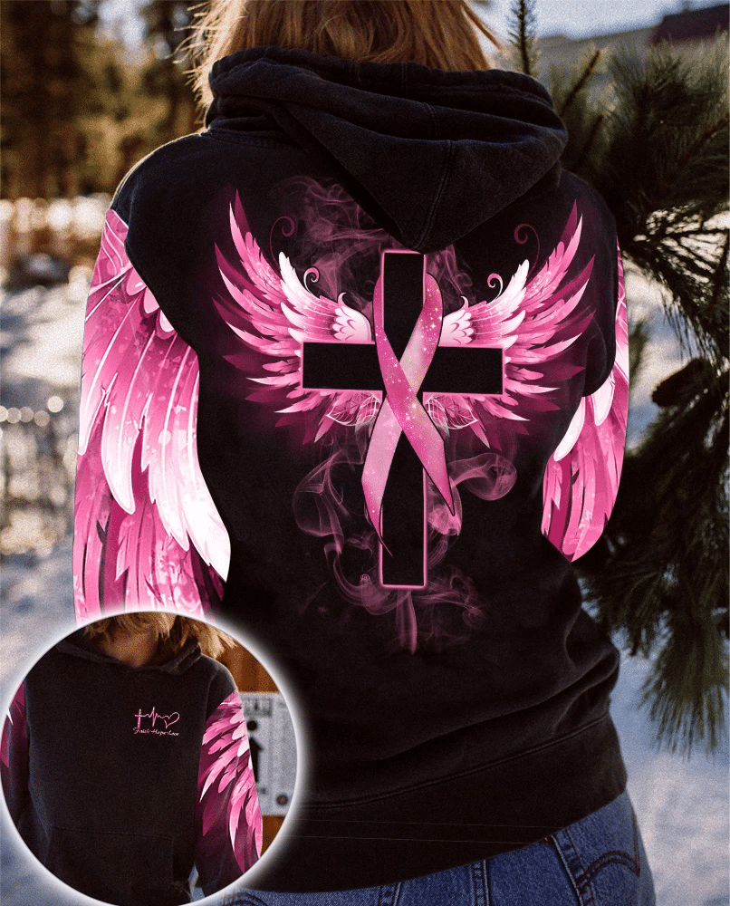 Faith Hope Love - Breast Cancer Awareness All Over T-shirt and Hoodie 0822