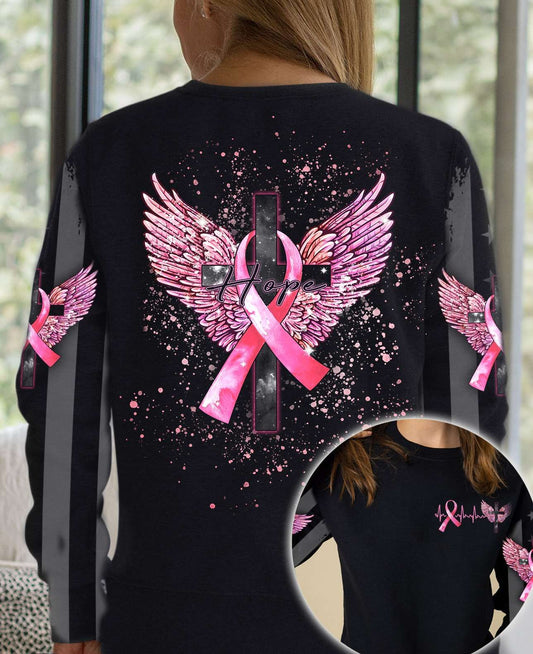 T-shirt et sweat à capuche Hope Wings Breast Cancer - Sensibilisation au cancer du sein (0822)