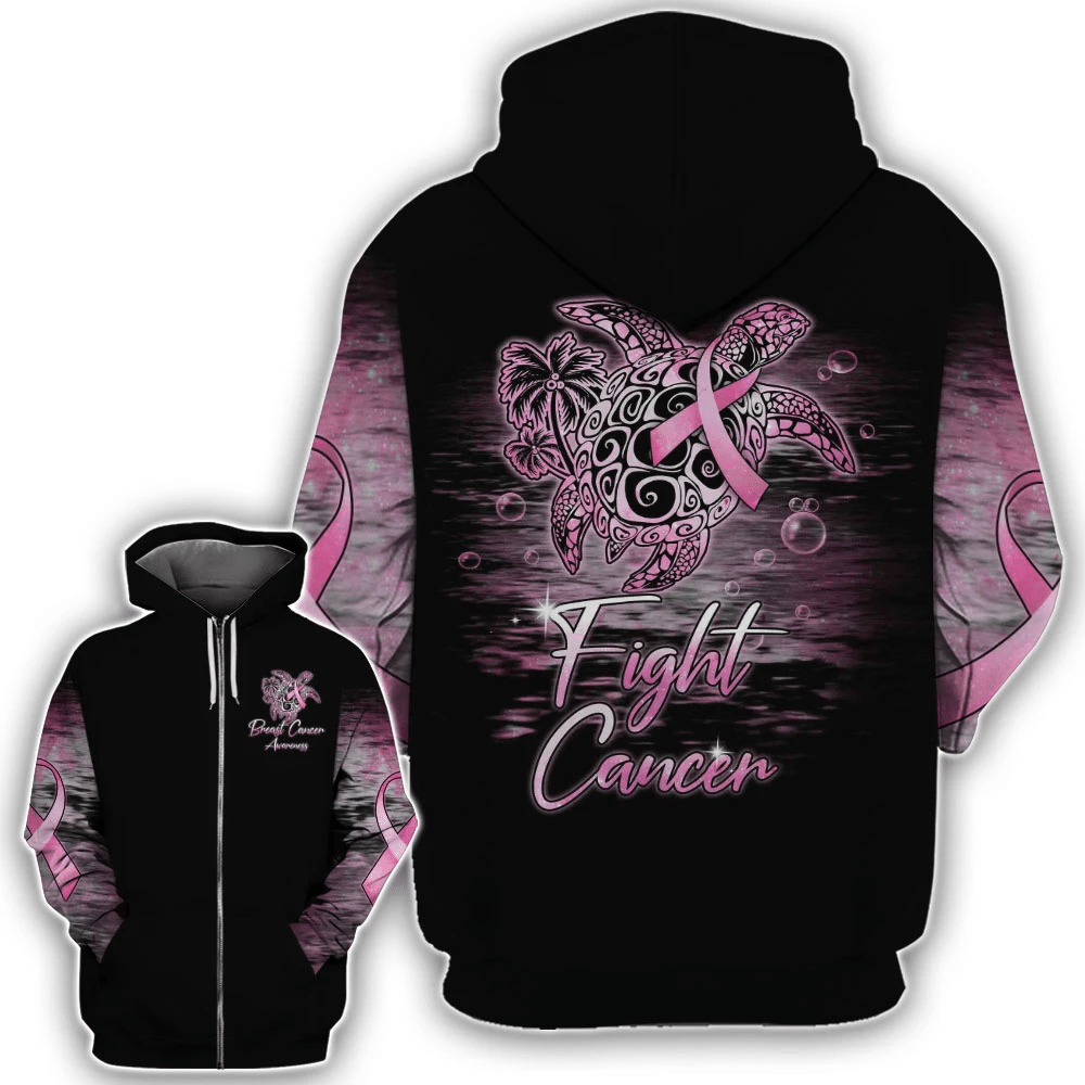 Fight Cancer - Breast Cancer Awareness All Over T-shirt and Hoodie 0822