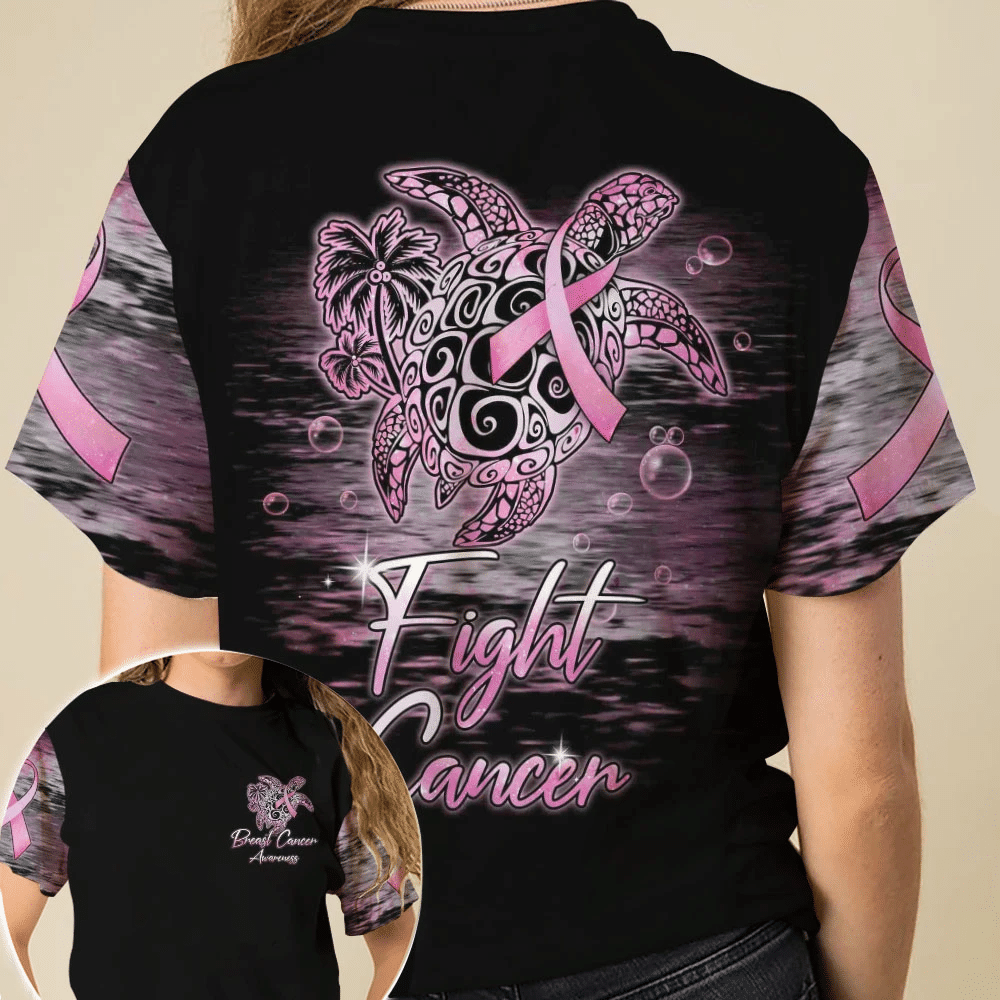Fight Cancer - Breast Cancer Awareness All Over T-shirt and Hoodie 0822