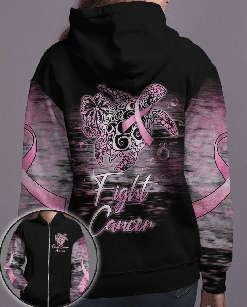 Fight Cancer - Breast Cancer Awareness All Over T-shirt and Hoodie 0822