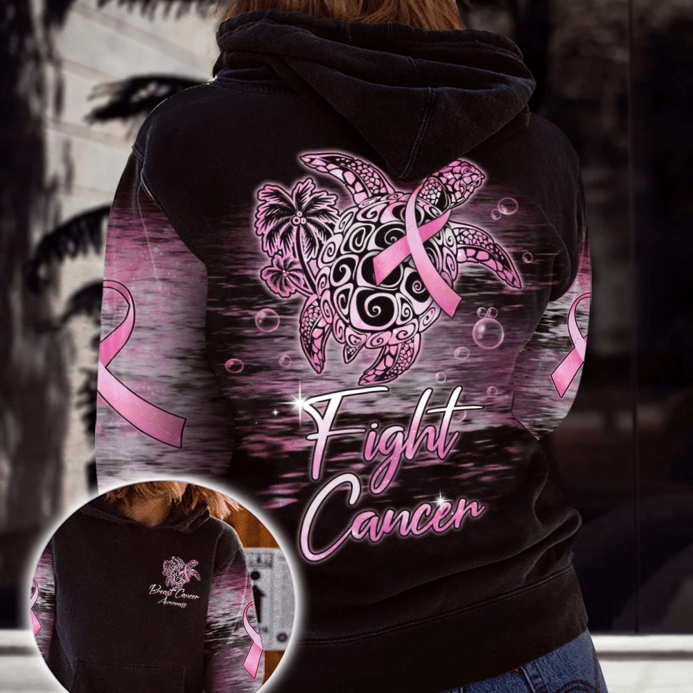 Fight Cancer - Breast Cancer Awareness All Over T-shirt and Hoodie 0822