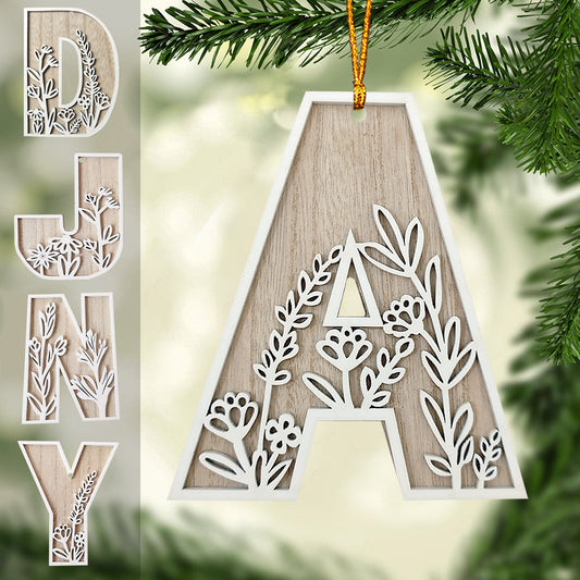 Beautiful Floral Letter - Personalized Gardening Ornament