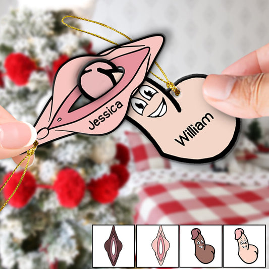 Couple Perfect Match - Personalized Couple Ornament