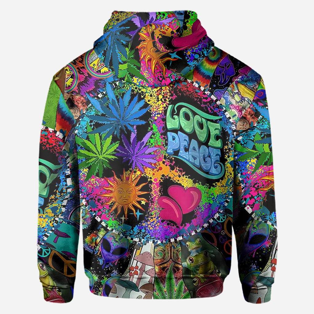 Love Peace - Personalized Hippie All Over Shirt