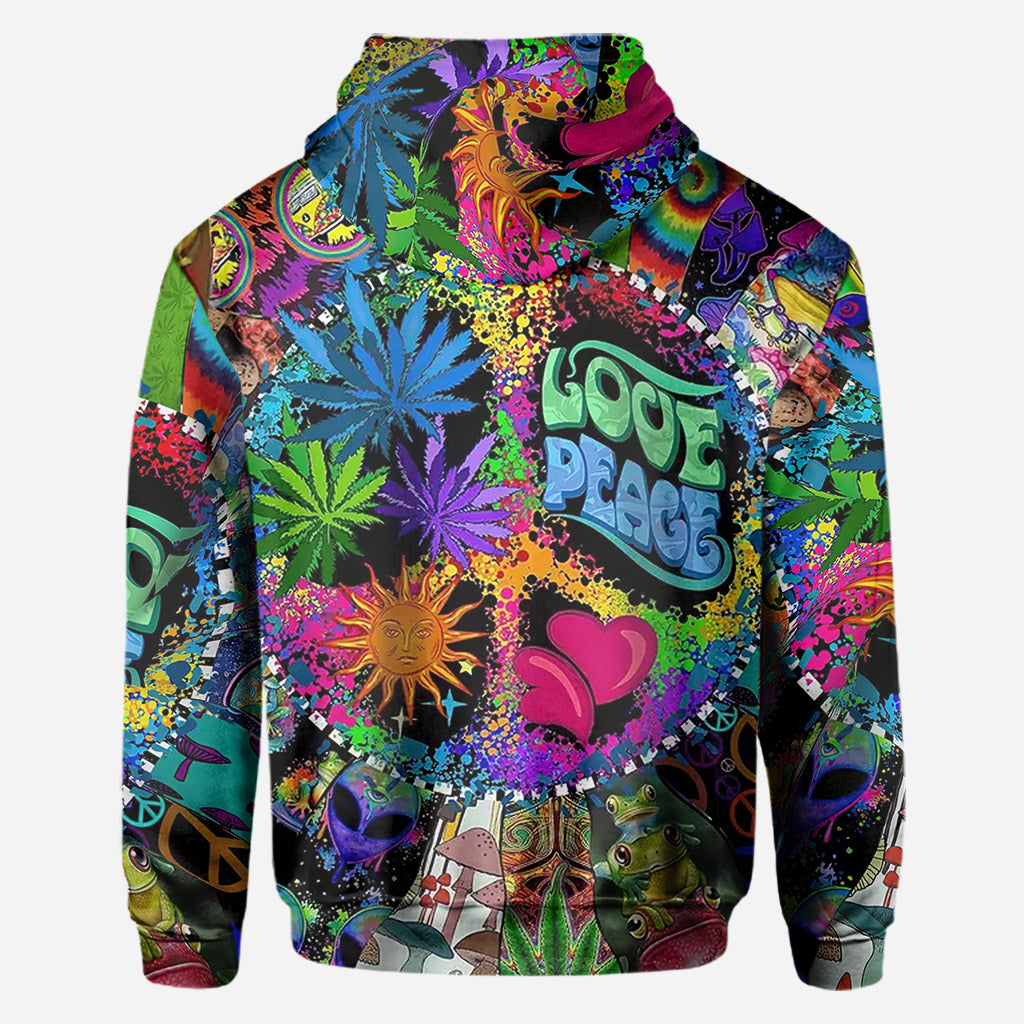 Love Peace - Personalized Hippie All Over Shirt