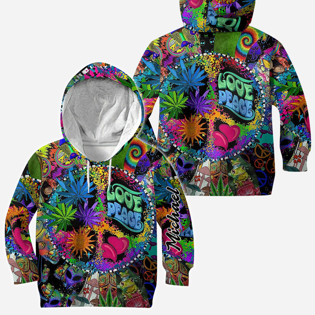 Love Peace - Personalized Hippie All Over Shirt