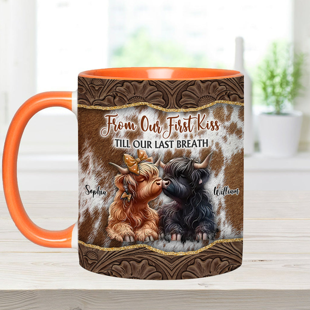 Von unserem ersten Kuss bis zu unserem letzten Atemzug – personalisierte Tasse
