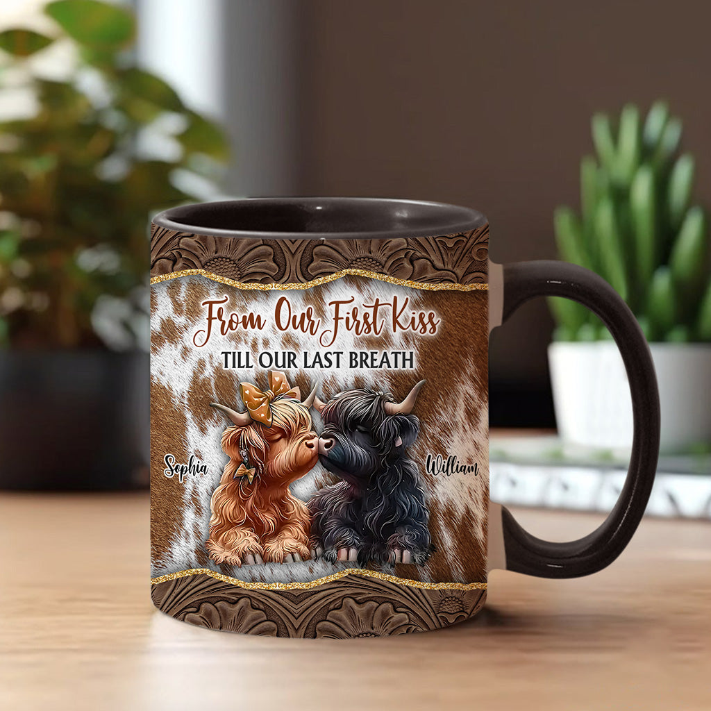 Von unserem ersten Kuss bis zu unserem letzten Atemzug – personalisierte Tasse
