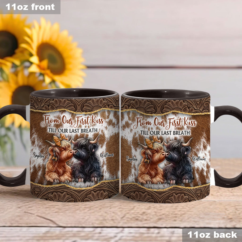 Von unserem ersten Kuss bis zu unserem letzten Atemzug – personalisierte Tasse