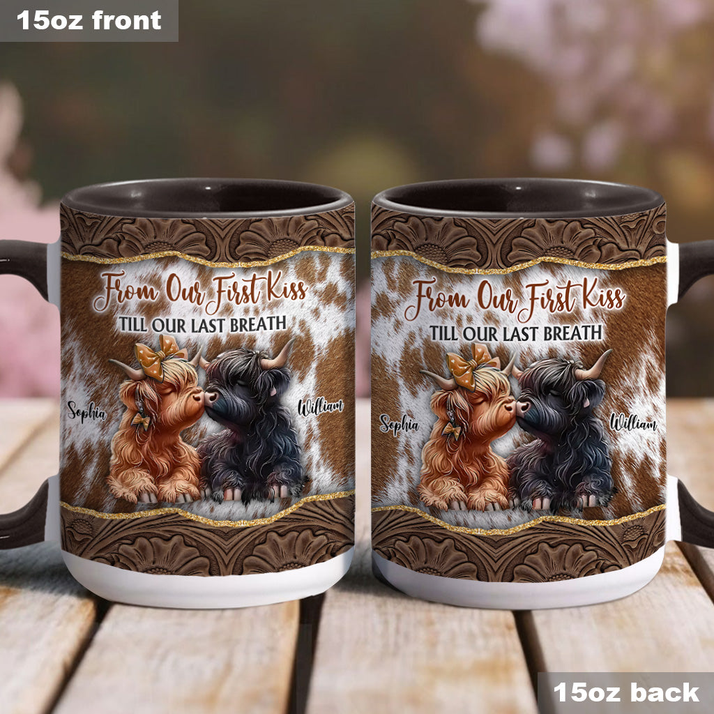 Von unserem ersten Kuss bis zu unserem letzten Atemzug – personalisierte Tasse