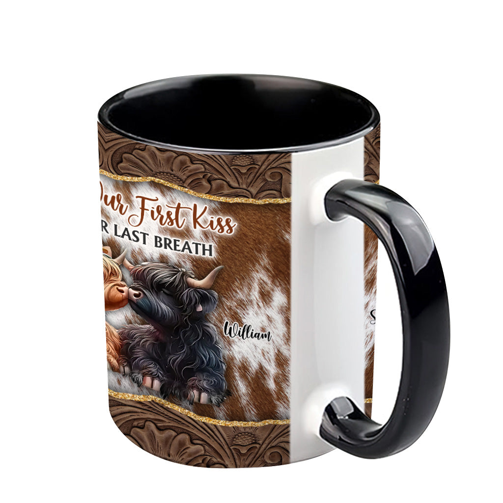 Von unserem ersten Kuss bis zu unserem letzten Atemzug – personalisierte Tasse