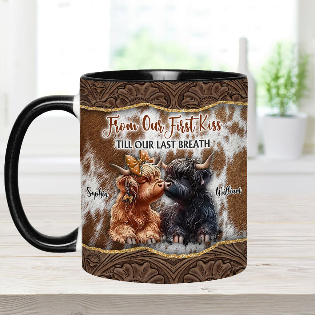 Von unserem ersten Kuss bis zu unserem letzten Atemzug – personalisierte Tasse