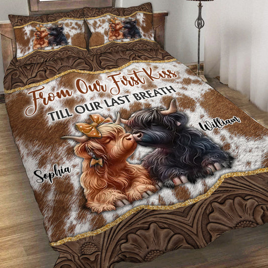 From Our First Kiss Till Our Last Breath - Personalized Quilt Set