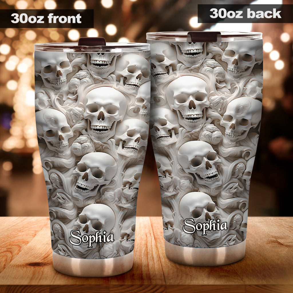 White Bones - Personalized Skull Tumbler