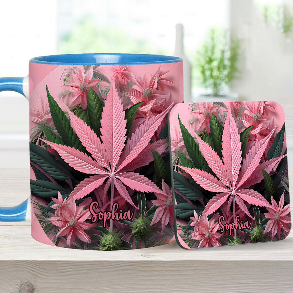 Pink Stoner Chick – Personalisierter Weed-Akzentbecher