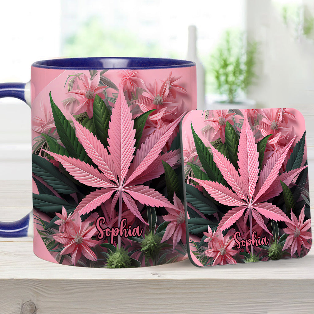 Pink Stoner Chick – Personalisierter Weed-Akzentbecher